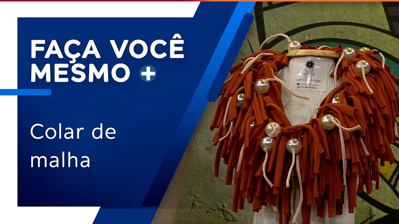 Colar com fio de malha por Thatty Leite