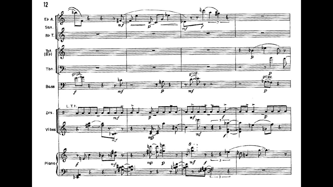 Milton Babbitt - All Set for Jazz Ensemble (1957) [Score-Video]