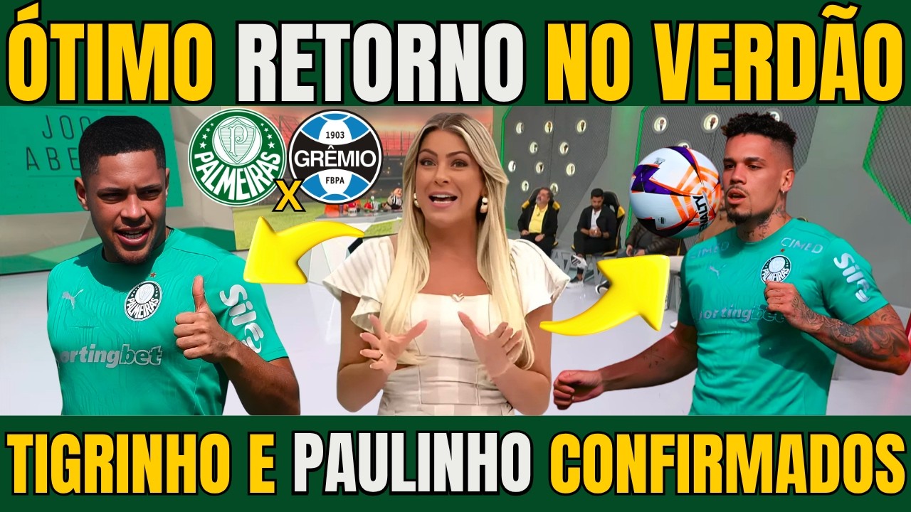 JOGO ABERTO! CONFIRMADO RETORNO DE VITOR ROQUE E PAULINHO AP&Oacute;S A DATA FIFA / NOTICIAS DO PALMEIRAS