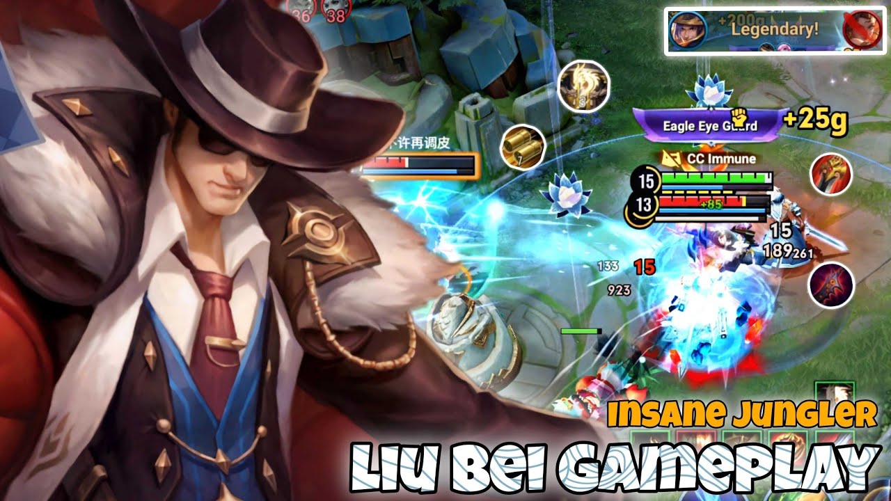 Liu Bei Jungle Pro Gameplay | Anti Crowed Control | Honor of Kings Hok KoG