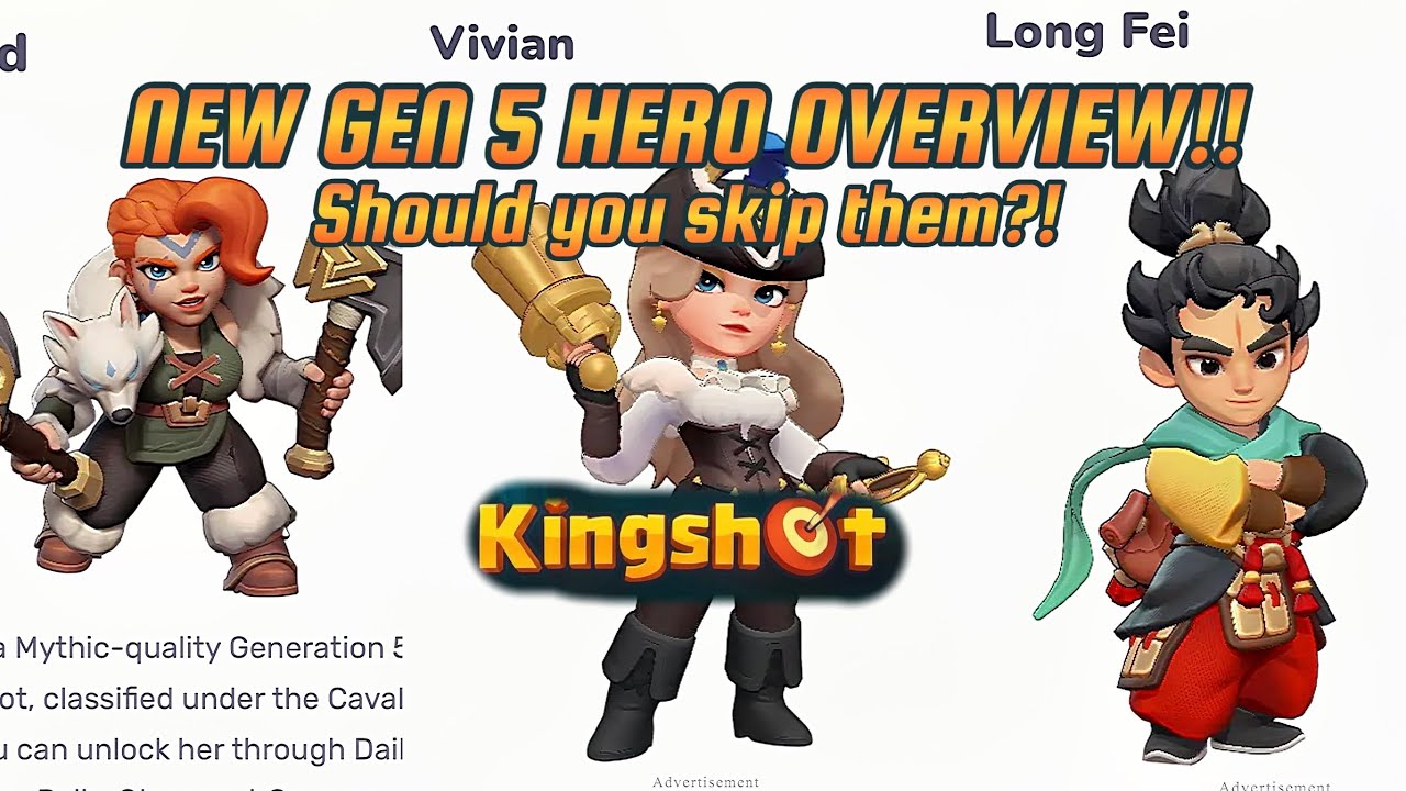 🔥 Kingshot Gen 5 Heroes: SKIP ❌ or PUSH ✅? ⚔️ Quick OVERVIEW #kingshotgames #kingshotgameplay 