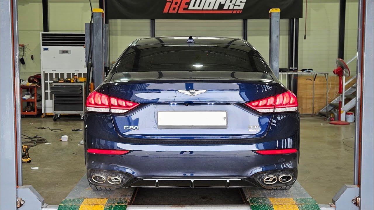 제네시스 G80 스포츠 3.3T 커스텀 듀얼 가변 머플러 배기음 IBEWORKS EXHAUST [아이비웍스]