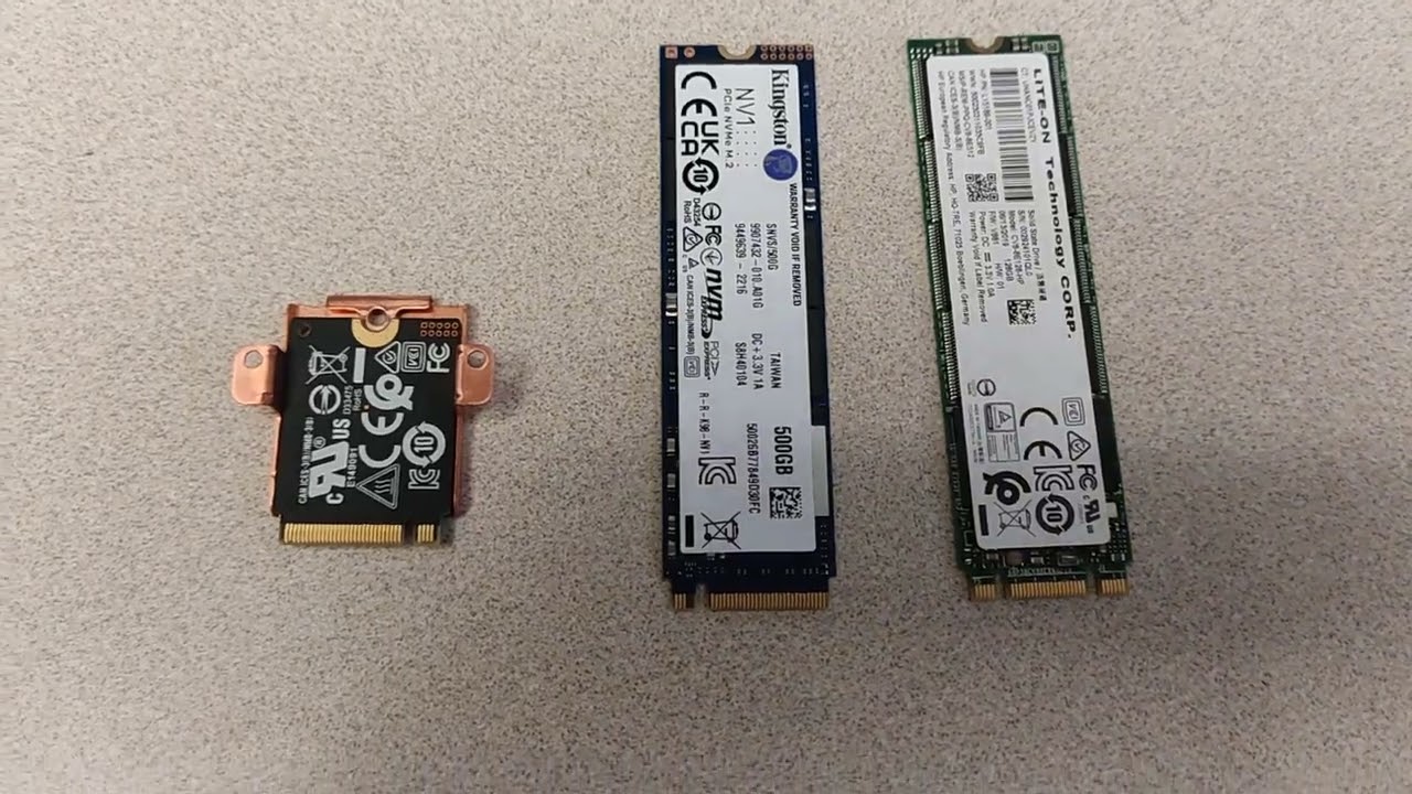 Diferentes tipos de discos M.2 NVMe
