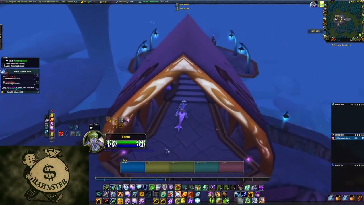 World of Warcraft TBC Dreamscythe Alliance Restro/Enhance Shaman level 62-65 Day 13! Part (1/2)