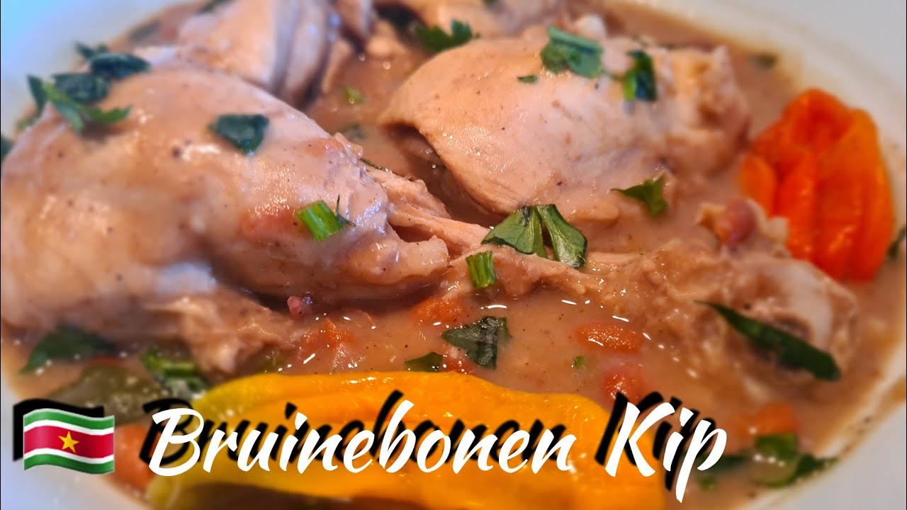 Surinaamse Bruinebonen kip|brown beans with Chicken|
