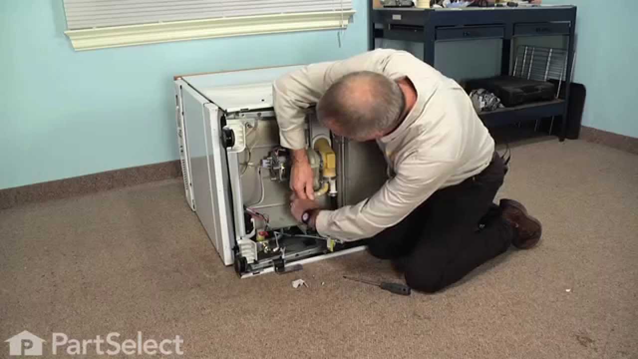 Dishwasher Repair - Replacing Drain Valve Shaft Seal & Push On Nut (GE Part # WD8X181 and WR2X7054 )