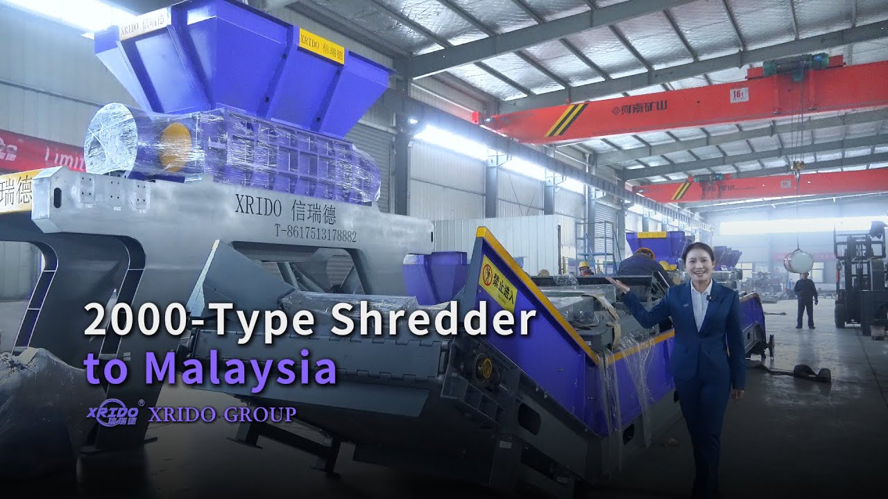 Off to Malaysia! XRIDO Model 2000 Shredder Ready to Work!#shredder  #shreddermachines  #shipping