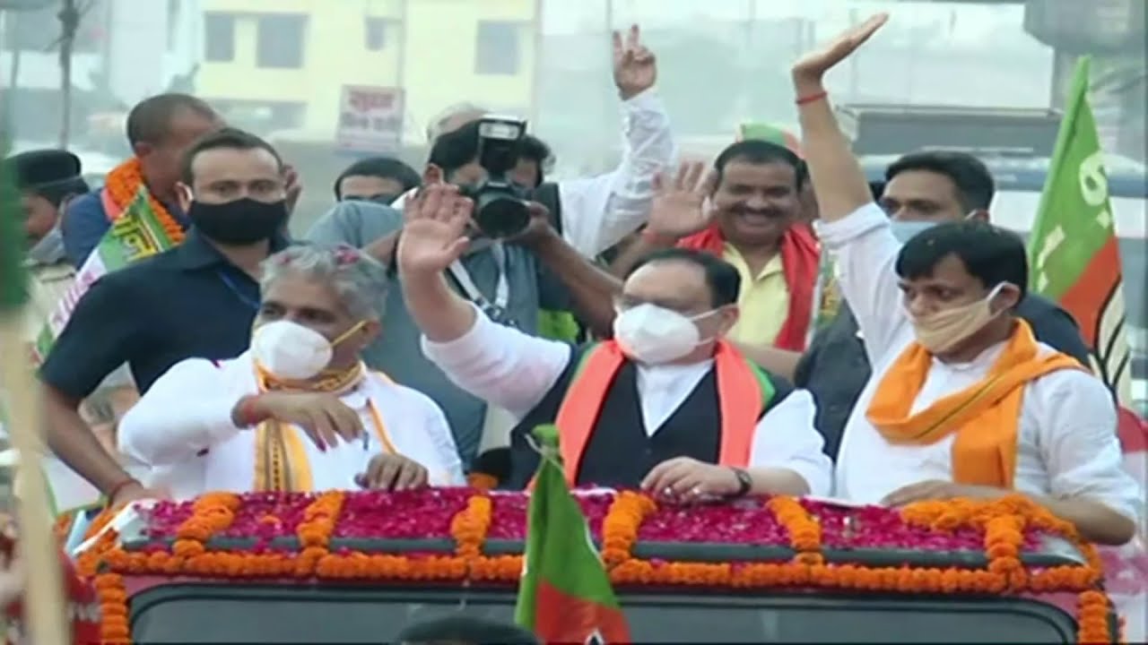 BJP National President Shri JP Nadda's roadshow in Hajipur, Bihar.