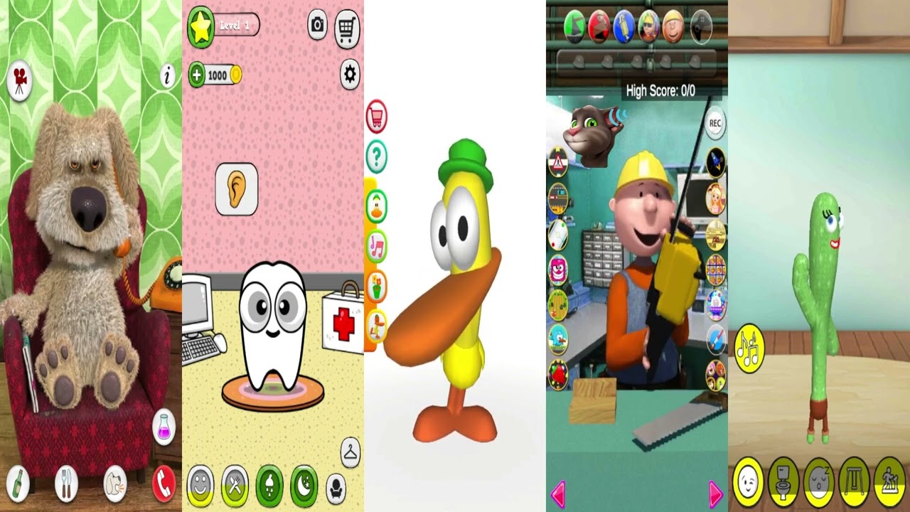 Talking Ben Echo  🆚Talking Tooth Echo  🆚Talking Pato Echo  🆚Talking Max Worker Echo Talking Cactus 2