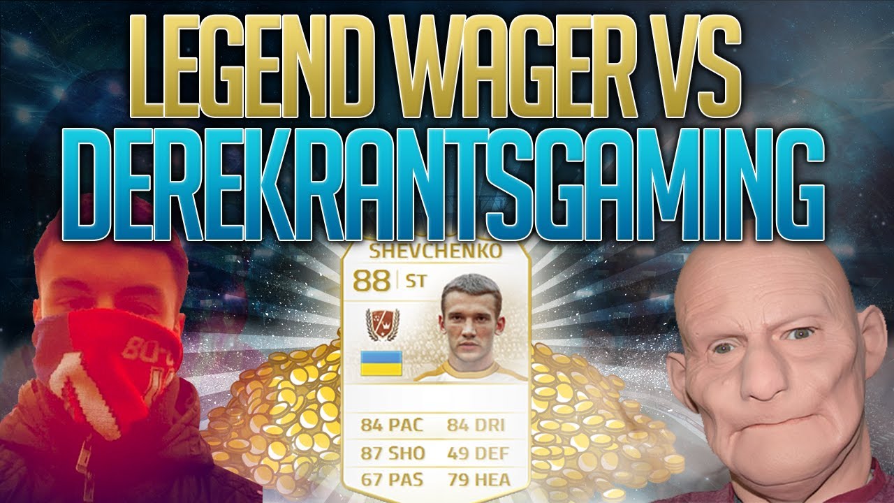 INSANE LEGEND SHEVCHENKO WAGER VS DEREKRANTSGAMING - FIFA 14