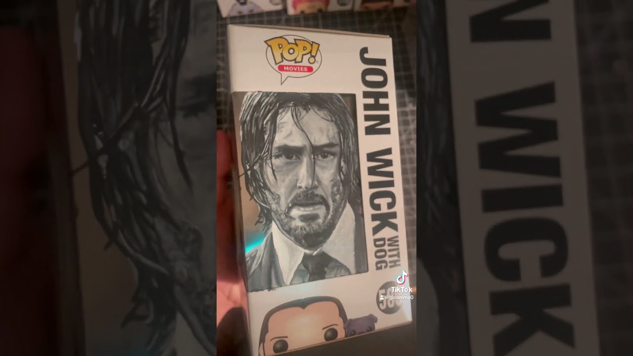 Funko Pop John Wich with Dog Custom Artwork