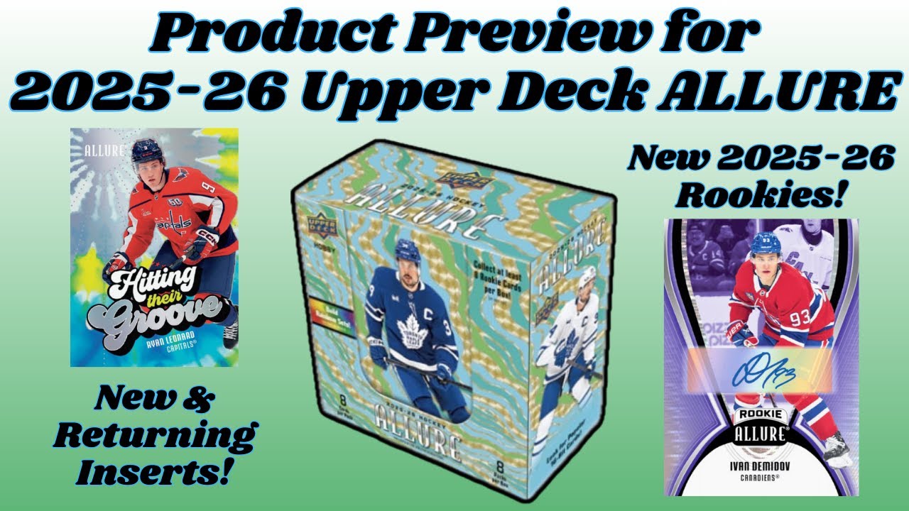 Product Preview 2025-26 Upper Deck ALLURE - New Rookies & New Inserts - Available January 14th 2026!
