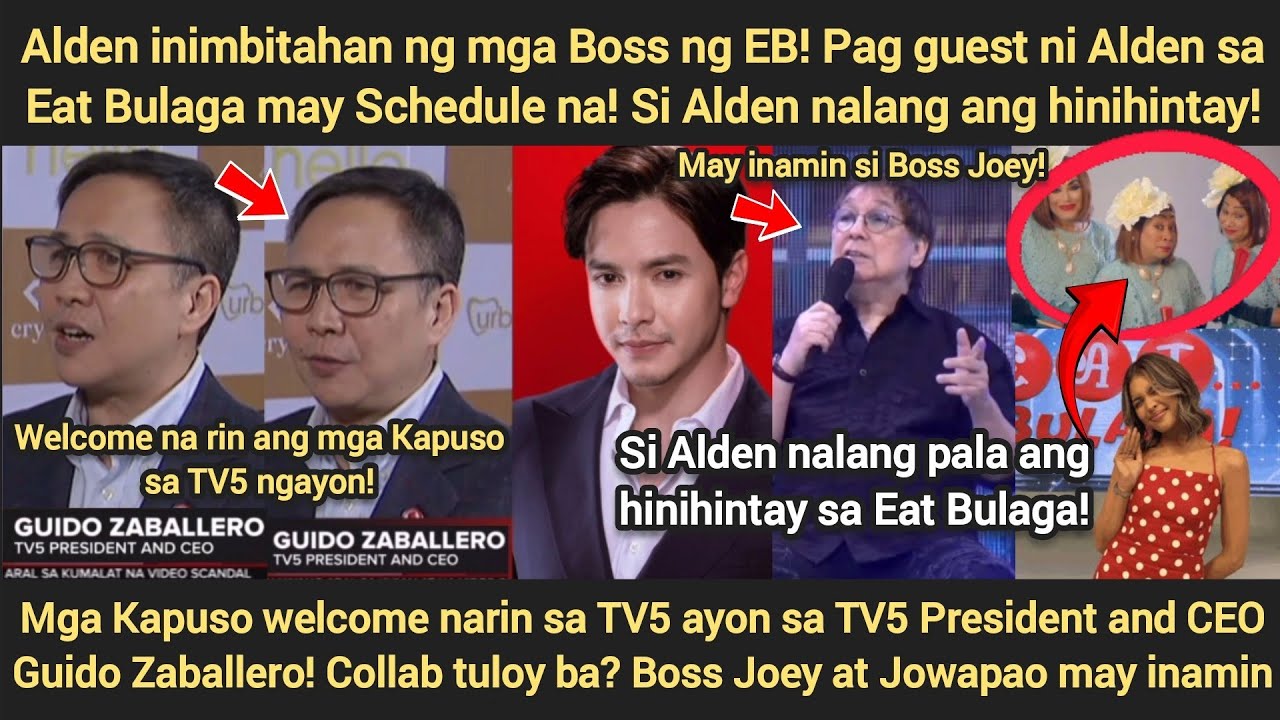 Alden tuloy ang guesting sa EB! May schedule na pala! Kapuso welcome na sa TV5! | Joey may inamin!