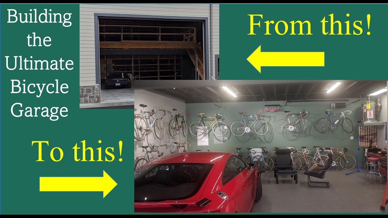 Building the Ultimate Bicycle Mancave Garage! Shown in only 3.5 minutes.
