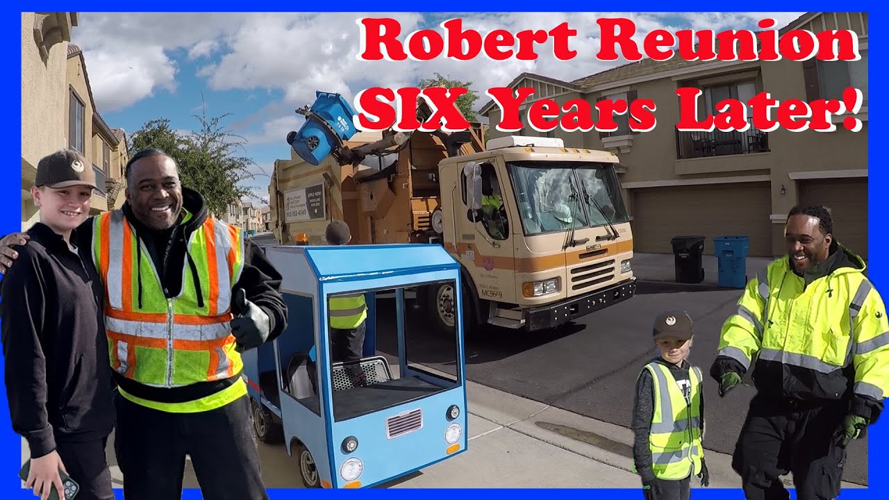 Recycle Truck Driver Reunion! Roman Remembers His Toy Truck And Follows The Real Garbage Trucks!
