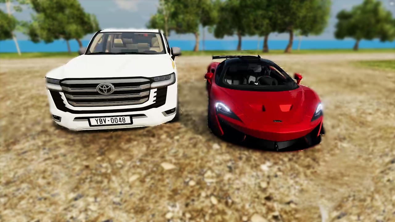 Car Flying on Big Ramp | BeamNG Drive