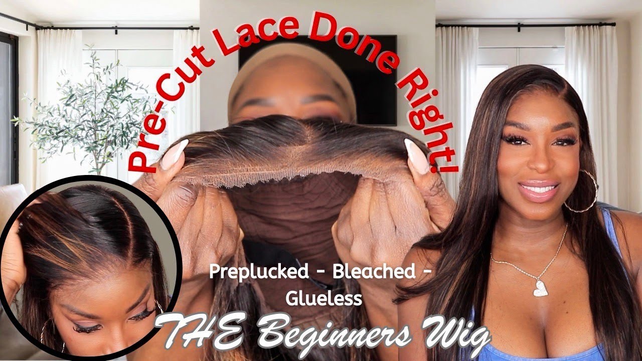 Most Natural Precut HD Lace Wig for Beginners | Straight Glueless Wig | My First Wig