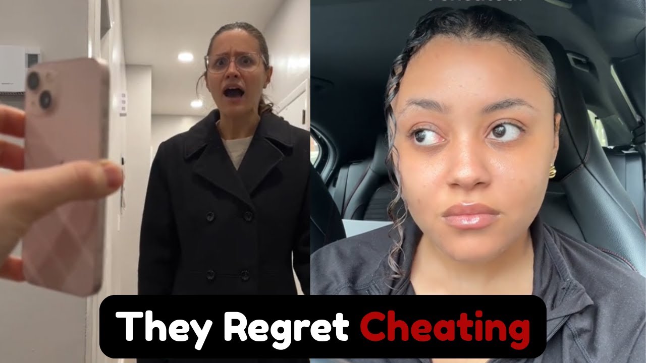 Wife CAUGHT  Cheating on Tinder-- Acts Surprised and Attempts to Stop Husband from Leaving