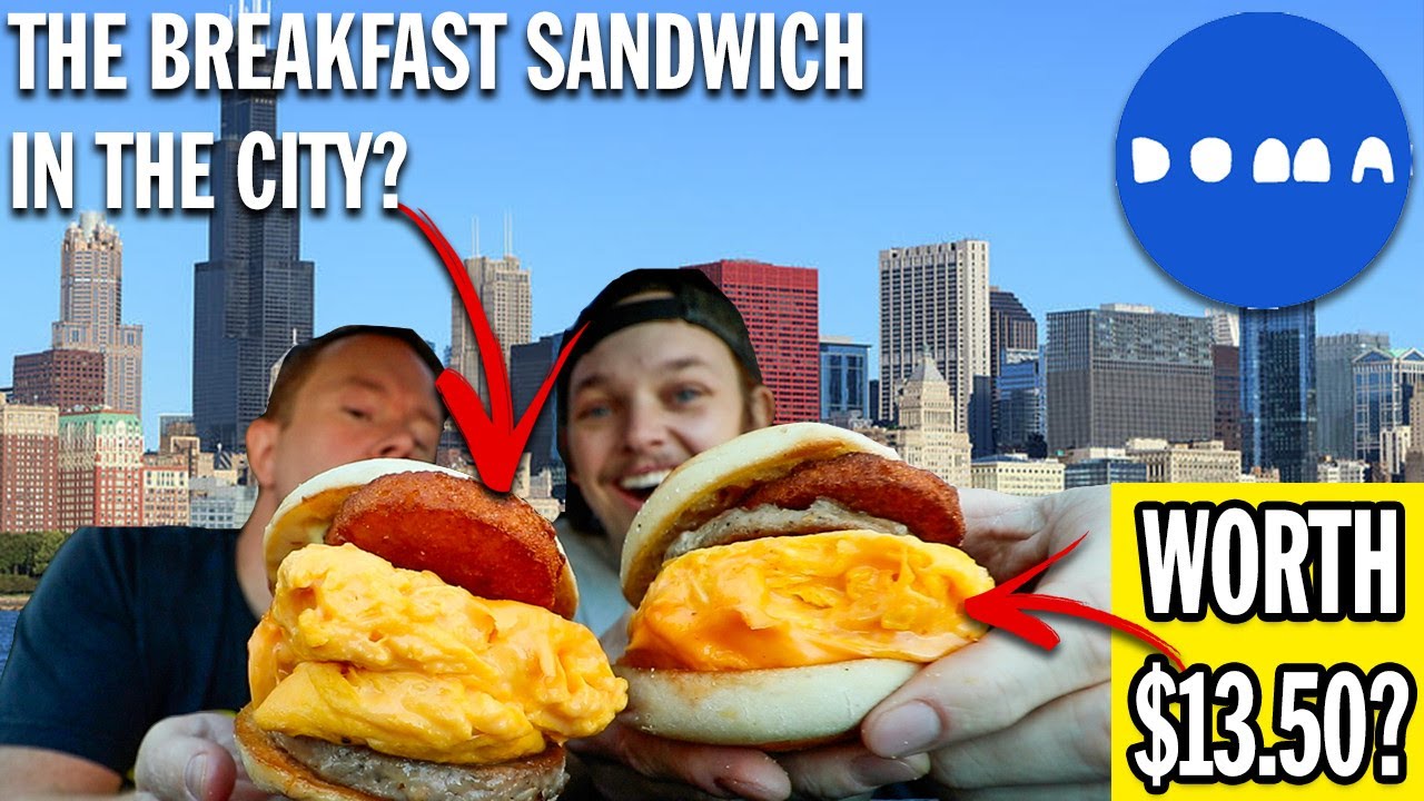 Is This HYPED Chicago Breakfast Sandwich worth $13.50? | Doma Cafe