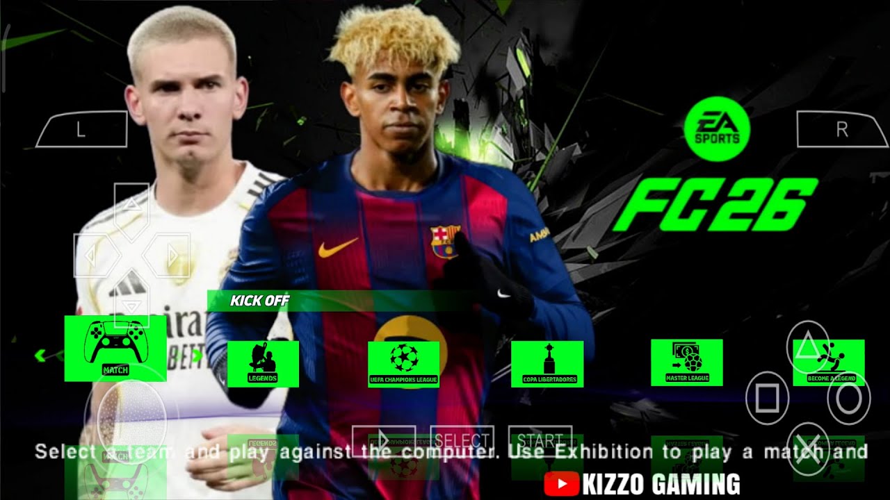 FIFA 2026 PSP ORIGINAL Android Offline 4K Camera | EA FC 26 PSP HD Graphics UCL Kits &Transfer
