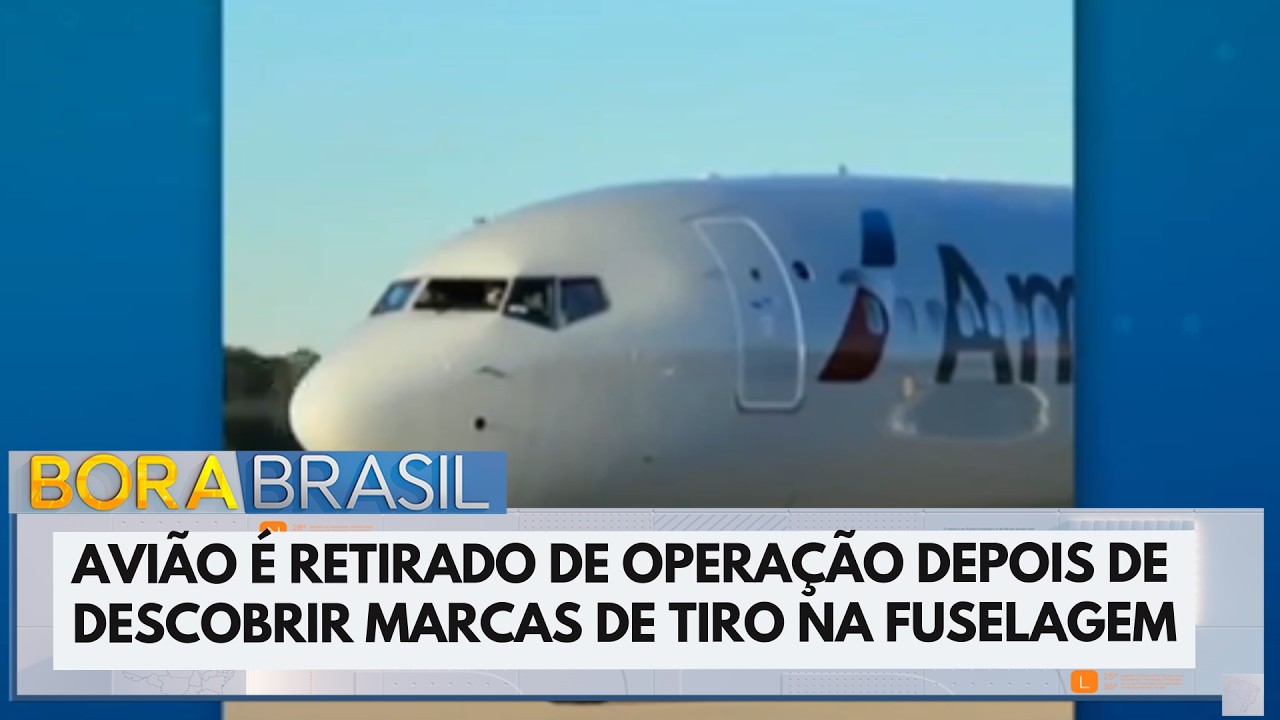 Avião decolado da Colômbia aparece com marcas de tiro