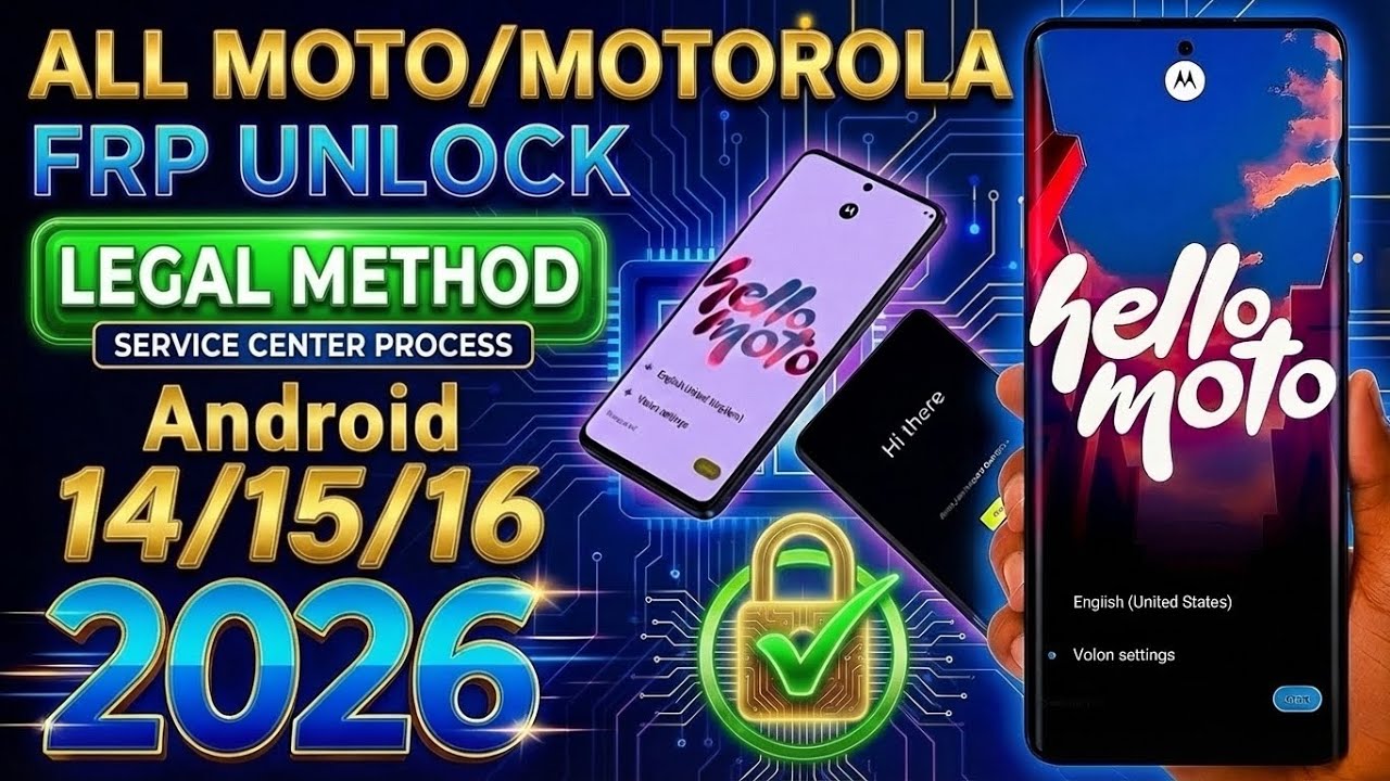 📱How to Bypass FRP Google Account Lock on Any Motorola 2026 | Android 14/15/16 | No PC