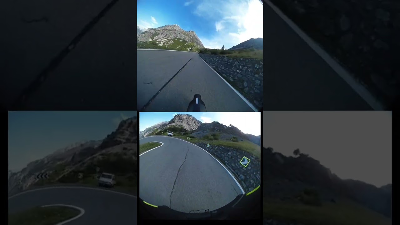 COL DU STELVIO vue avant arrière caméra Kodak 