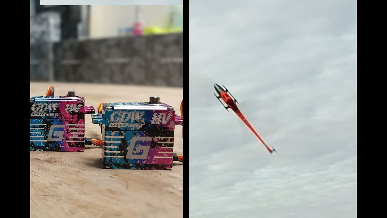 Kraken700 First flight with new GDW G92/G95 servos
