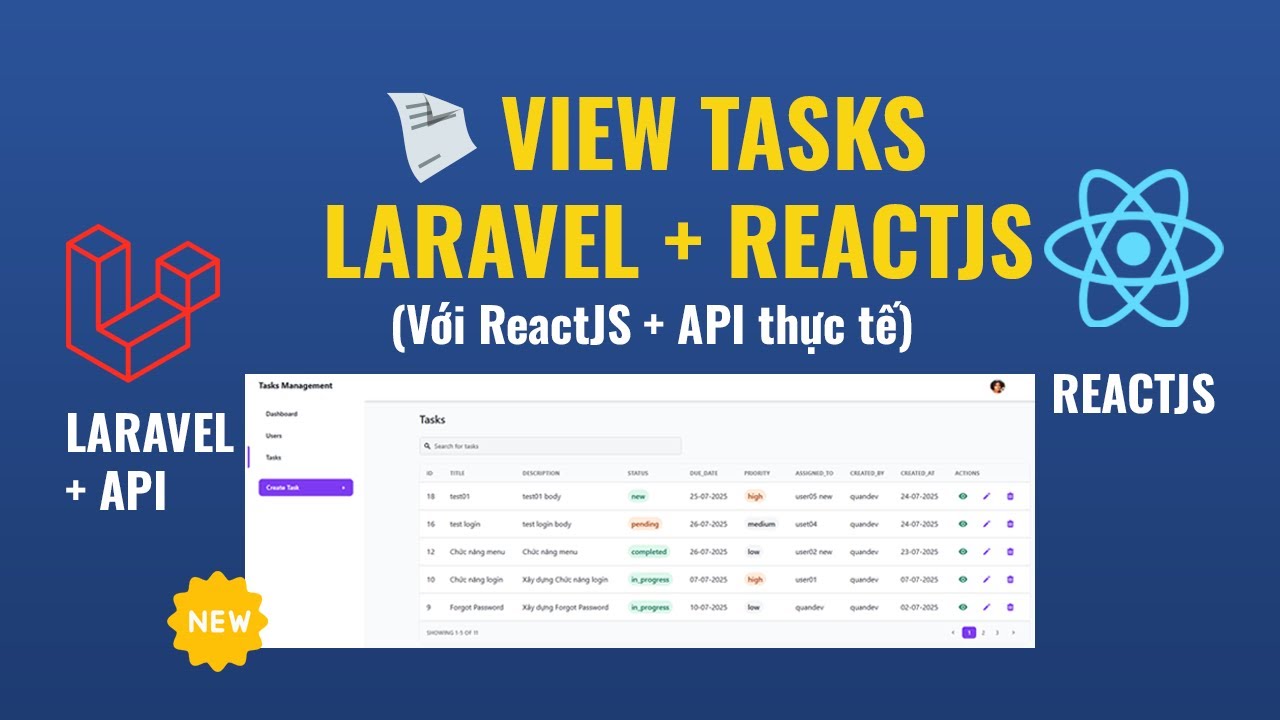 14.📄 Xem Chi Tiết Task với Laravel API + ReactJS