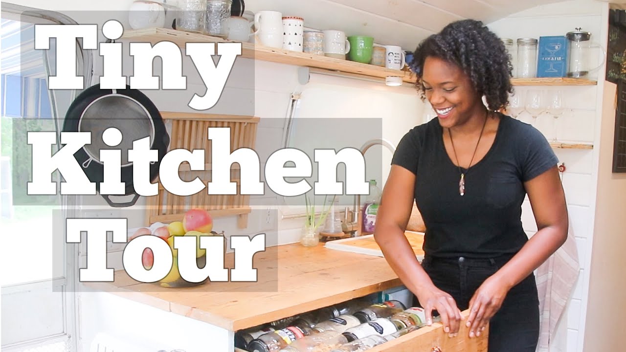TINY HOUSE KITCHEN TOUR  - 45 Square Foot Kitchen - Love in a Tin Can