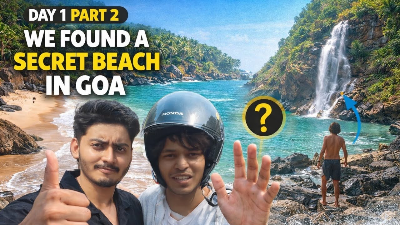 This Hidden Beach in Goa Was NOT the same as Google Maps || goa || day 1 part 2 #goa #secretbeach 