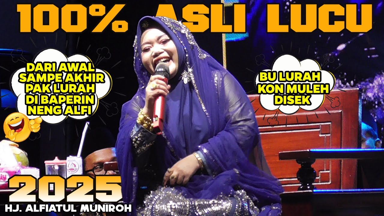 pengajian lucu hj alfiatul muniroh bojonegoro terbaru, pak lurah di baperin neng alfi paling kocak
