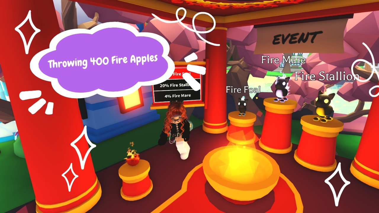 Throwing fire apples until i get a mega of each pet! - roblox adopt me