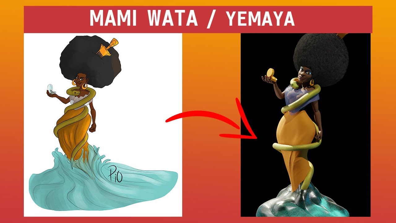 Mamy Wata / Yemaya 2D to 3D