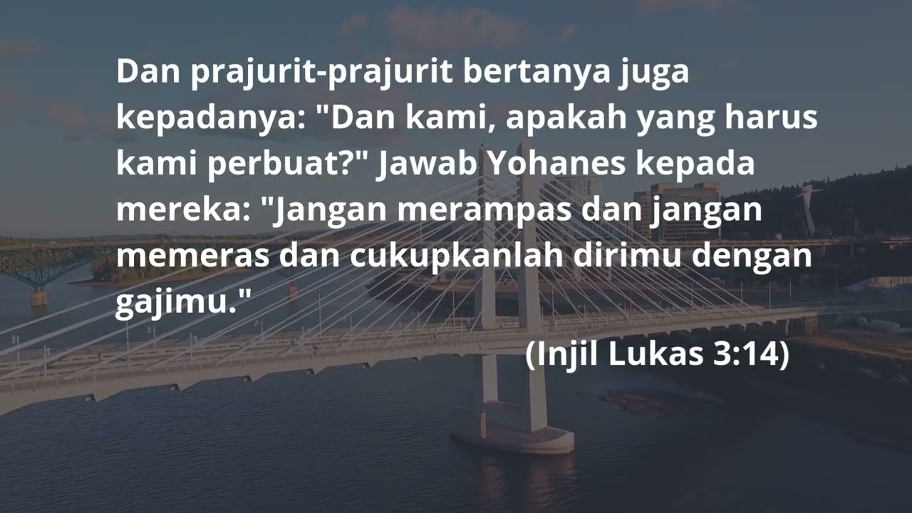 “Cukupkanlah Dirimu Dengan Gajimu” (Injil Lukas 3:14) | Ayat Alkitab Hari Ini, 25 Februari 2026