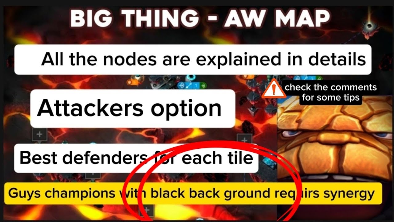New Alliance War Guide - Big thing AW map Mcoc | Marvel Contest Of champions