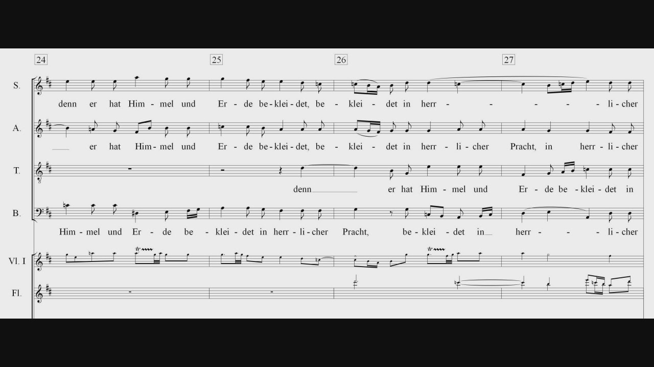 Haydn Schöpfung 10 Stimmt an die Saiten Bass