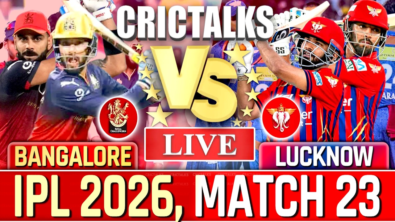 🔴 Live: RCB v LSG, IPL 2026, Cricket Live Match Today Scores & Commentary, Last 8 Overs
