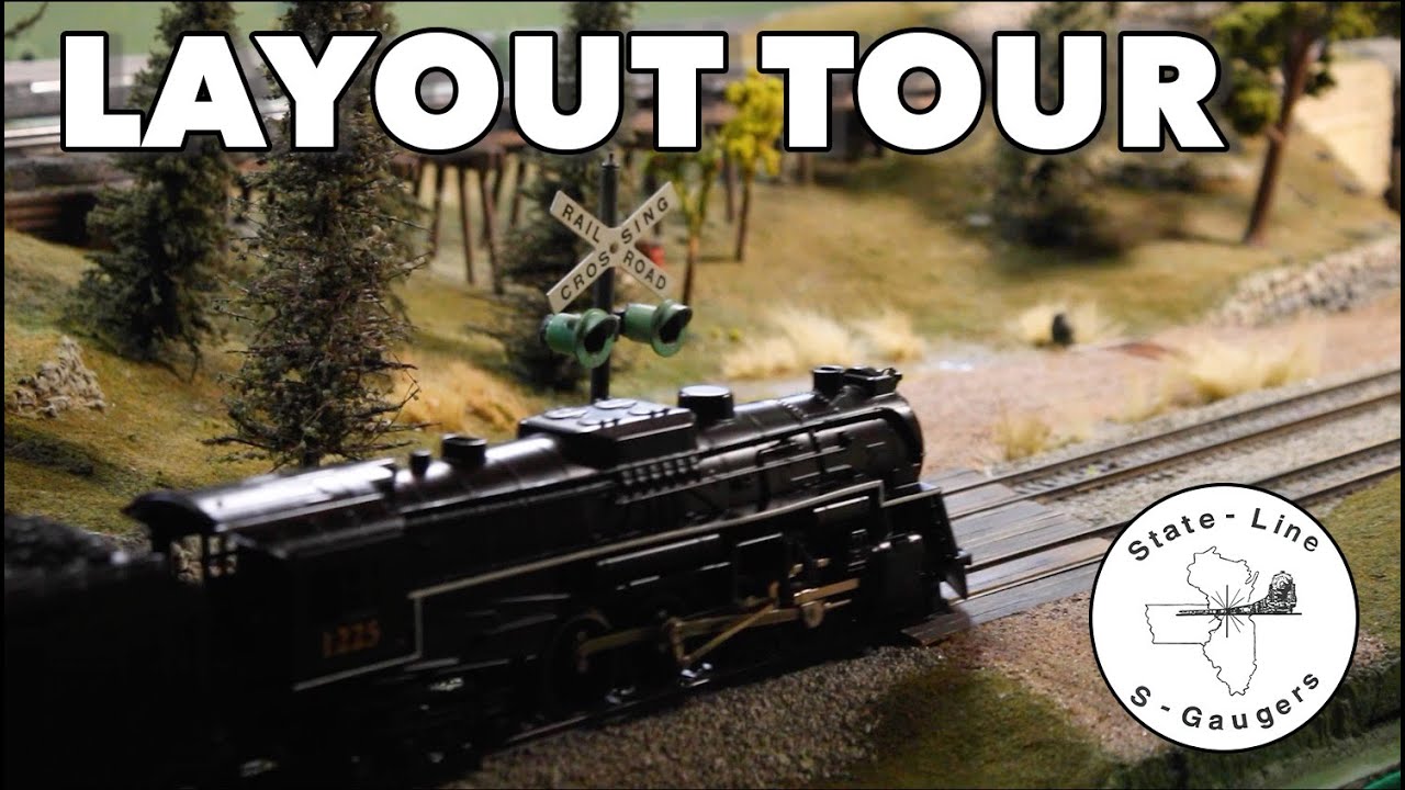 State-line S Gauger’s Layout Tour  - Scale and American Flyer Action