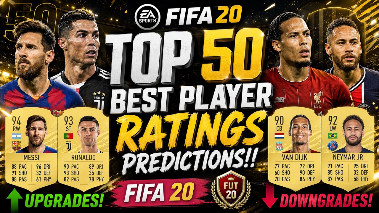 FIFA 20 | TOP 50 BEST PLAYER RATINGS!! FT. MESSI, VAN DIJK, RONALDO ETC... (FIFA 20 UPGRADES)