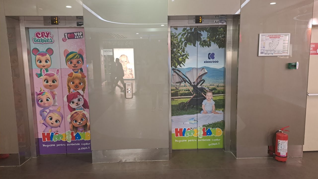 2x Schindler MRL Traction elevators at București Mall in Vitan, Bucharest, RO