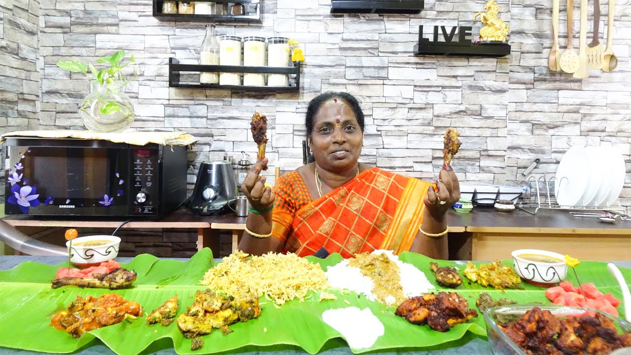 Grand South Indian Feast In Tamil|Country Chicken Special| Amma samayal