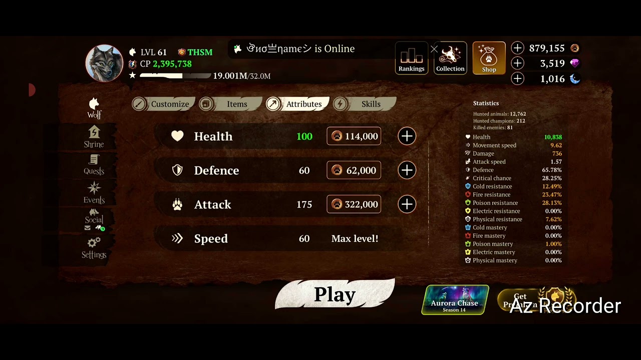 [The wolf]spending 16 million coin on my attributes🥳🥳 reaching champion rank#1  ||| the wolf #7🥰🥰