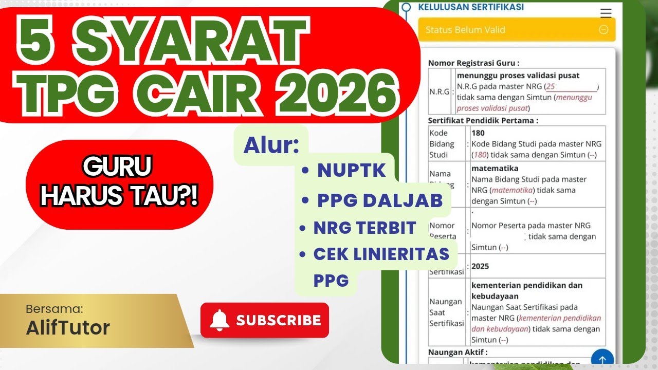 5 SYARAT CAIR SERTIFIKASI 2026 | TERBIT NRG 2025 | CEK LINIERITAS SERTIFIKASI 