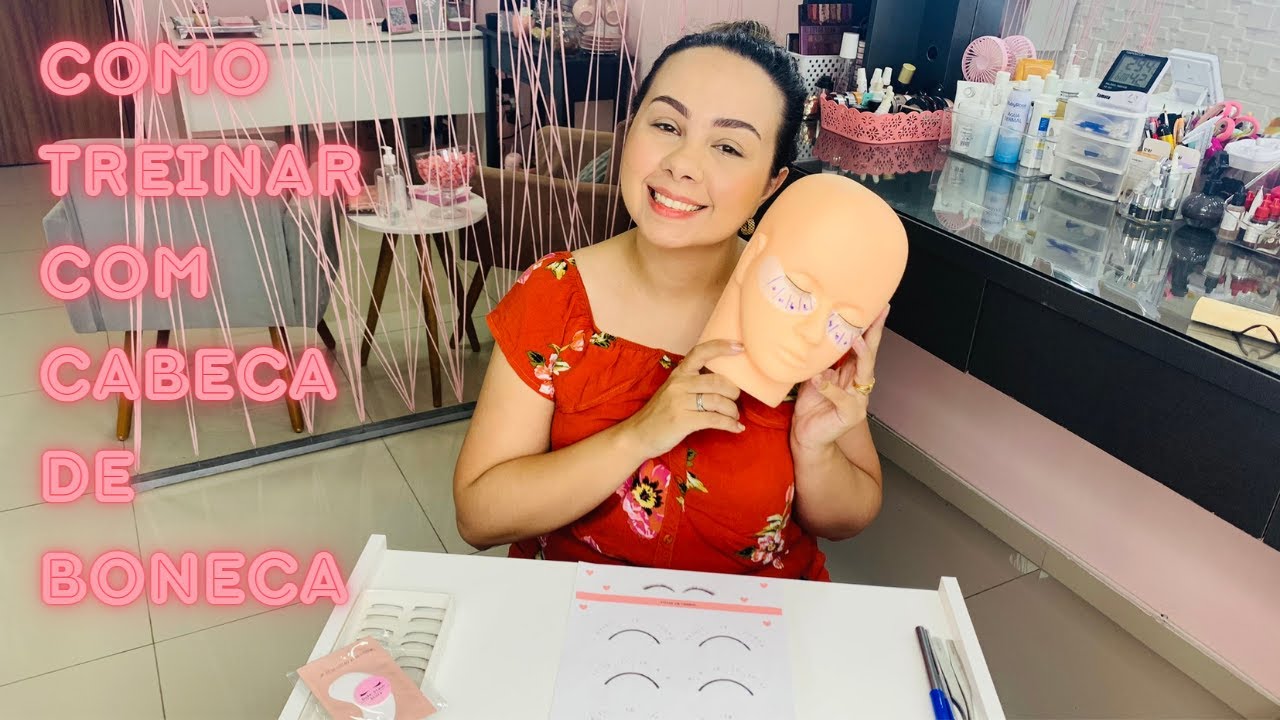 COMO TREINAR EXTENSÃO DE CÍLIOS EM BONECA - #dicas