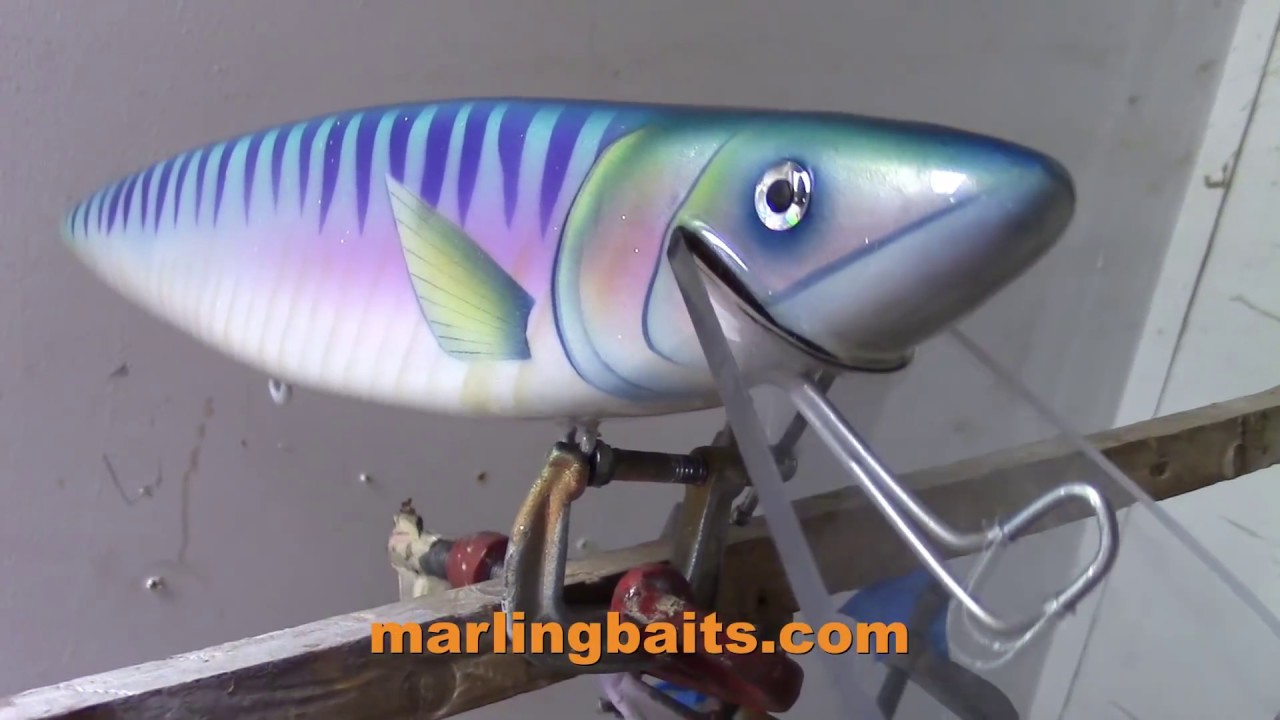 Painting a Huge Mackerel CrankBait Lure