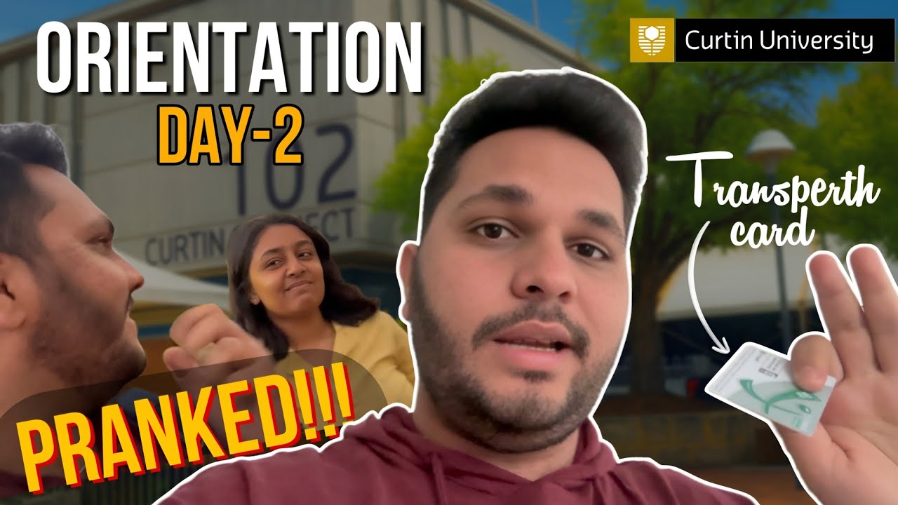 Orientation Day 2 at Curtin University 🇮🇳➡️🇦🇺 | Transperth Card + Funny Prank!😂