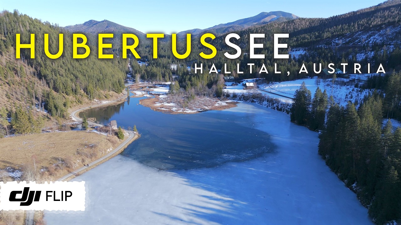 Austria: Hubertussee Frozen Lake (4K, Drone/DJI Flip)