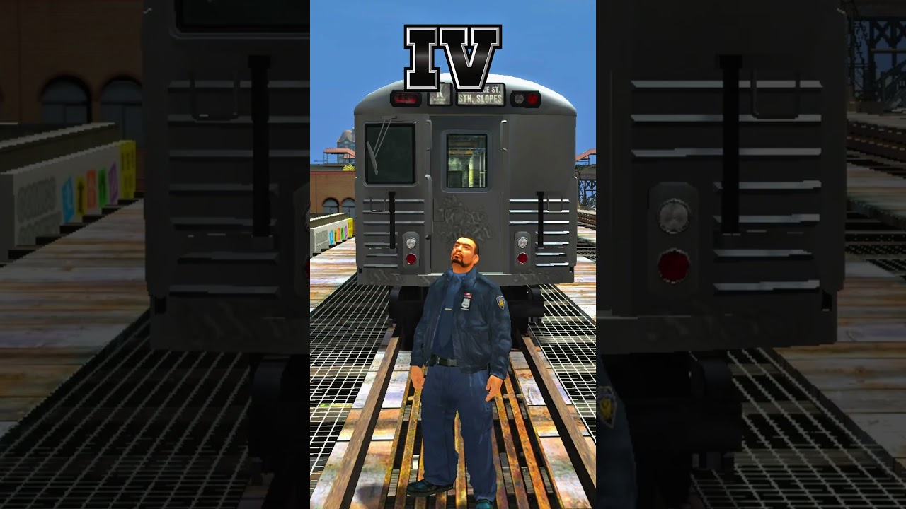 POLICE HIT BY A TRAIN IN EVERY GTA GAMES #gta #gta5 #gtasanandreas #gtav #gta6 #gaming #shorts