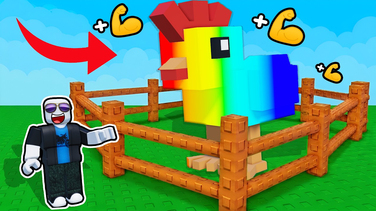 Тренирую СМЕРТЕНОСНОГО боевого цыпленка в Roblox...